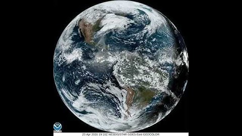 NOAA Full Disk video, with moving clouds - 23 APR 2020