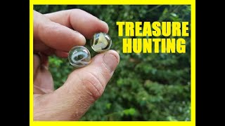 Treasure Hunting An Old Dump - Amazing Vintage Marbles - Bottle Digging - Trash Picking - Antiques