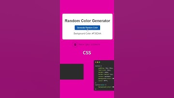 Random Color Generator Javascript Program  #codingmastery #python #codelearning