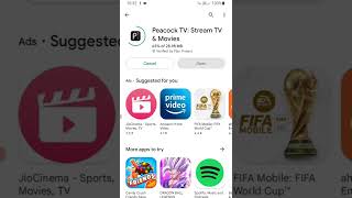How to Install Peacock Tv App on Google Play Store #shorts screenshot 2