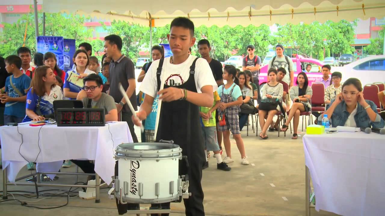 การประกวด I&E ประเภท Snare Drum Solo นาย ปรเมศร์ น้อยทรง