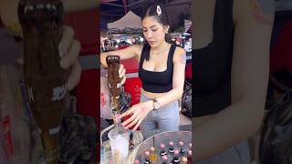 She Selling Cold Coca-Cola Slushy - Thai Street Food