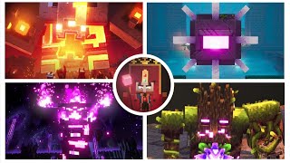 Minecraft Dungeons All Bosses and Minibosses   Cutscenes & Endings (Luminous Night) (No Commentary)