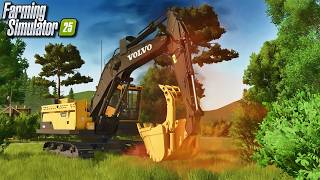 Land Clearing (w.Fire), Tracked Dump Truck, JD 6020, & More! | New Mods FS25 screenshot 2