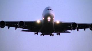 20140102  Singapore Airlines A380 Landing At Narita International Airport