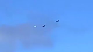 Tic-Tac UFO Chased By Two Fighter Jets Disappearing Into Clouds over Mount Desert Island in Maine