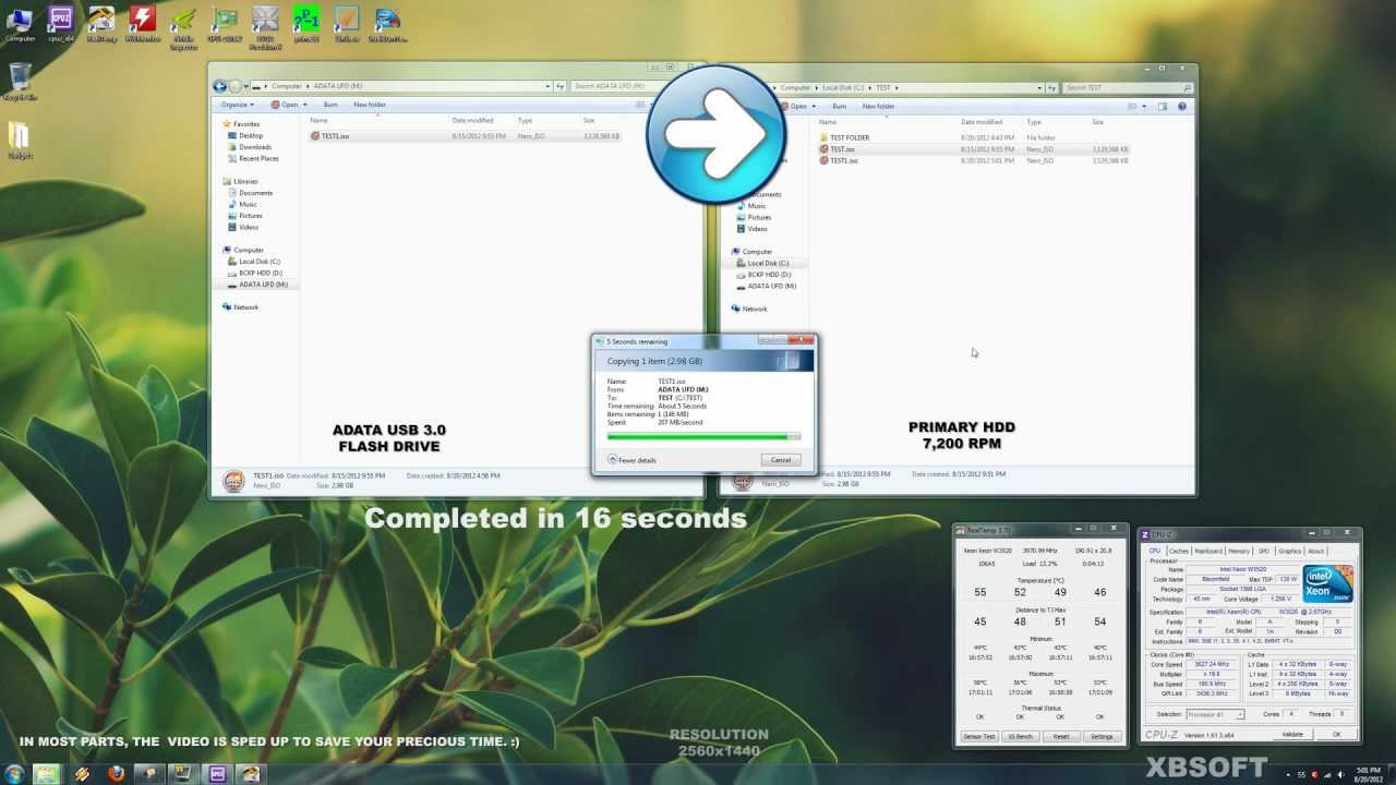 ADATA S102 Pro 16GB USB 3.0 Flash Drive Benchmark (Transfer Rates)