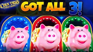 MAX BET GOT ALL 3 PIGGIES!  NEW GAME! COIN TRIO PIGGY BURST screenshot 4