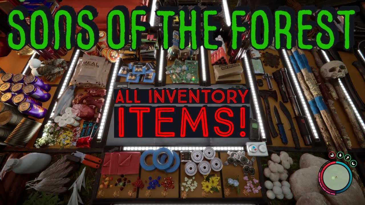 Sons of the Forest Early Access All Inventory Items! (Weapons, Key