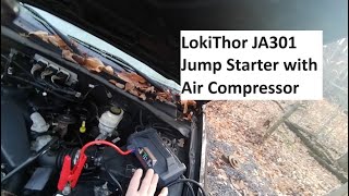 Jump Starter with Air Compressor, 2000Amp 12V Portable Car Battery Booster Pack by LokiThor JA301