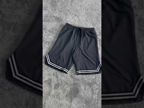 Шорти чоловічі оверсайз трикотажні літні бриджі широкі Los Angeles сірі, видео 1