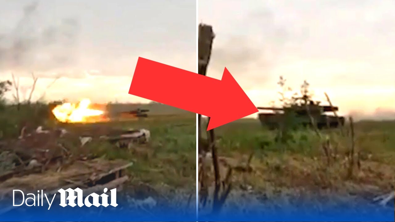 Ukraine troops cheer on Leopard tank as it blasts Russian trenches near Robotyne