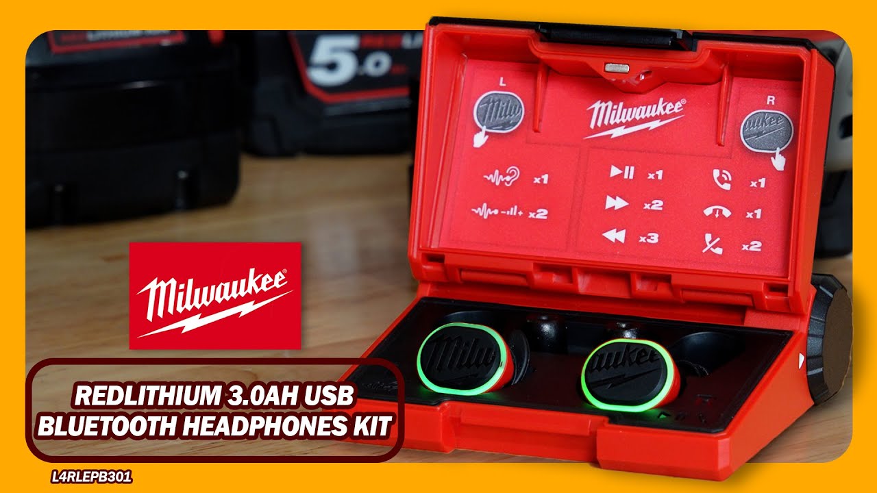 EVERYONE WANTS A PAIR 😱🏃‍♂️ Milwaukee REDLITHIUM 3.0Ah USB Bluetooth Headphones Kit (L4RLEPB301)
