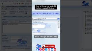 How To Document Material Failure Issues Effectively  Sap Qm Quality Notifications  Sap Tutorial