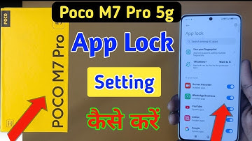 How to lock apps in Poco m7 pro /Poco m7 pro 5g me app lock kaise kare/app lock setting