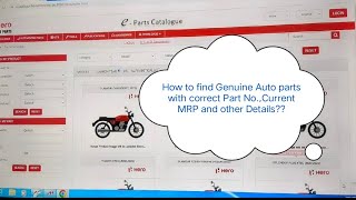 How to search Genuine OE Hero parts with full details#How to use e-catalogue for Automobile shop# screenshot 5