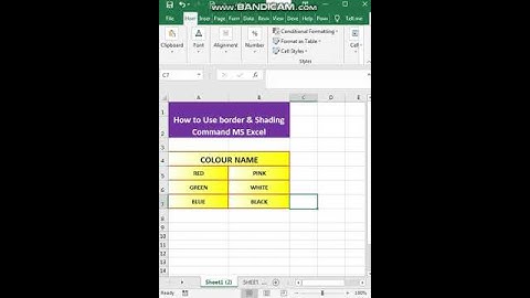 #shrisaicomputer #shorts How to Use border & Shading Command MS Excel