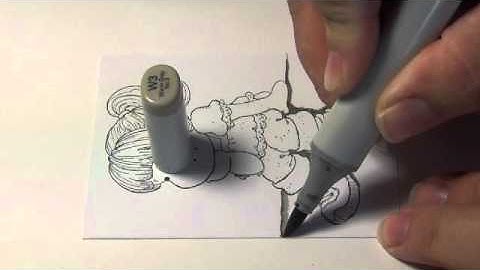 How to color ground with Copic Marker - Part III A Wall