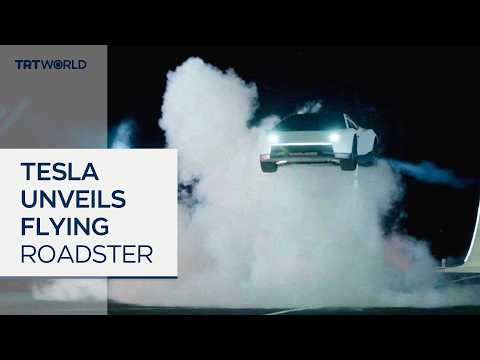 Elon Musk unveils Tesla's flying Roadster with SpaceX thrusters