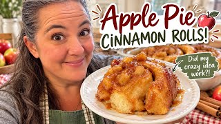 Apple pie cinnamon rolls. The most amazing fall treat. Did we mention they are upside down???