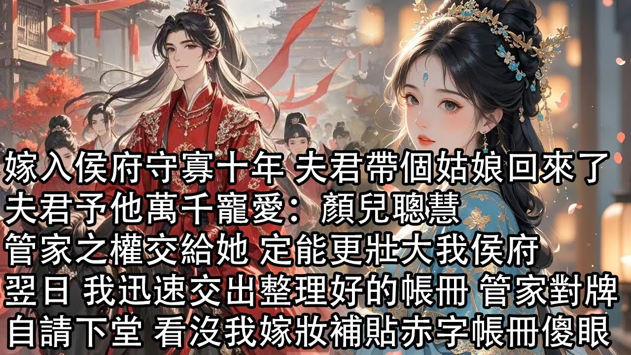 【一口氣看完】嫁入侯府守寡十年 夫君帶個姑娘回來了，夫君予他萬千寵愛：顏兒聰慧，管家之權交給她 定能更壯大我侯府，翌日 我迅速交出整理好的帳冊 管家對牌，自請下堂 看沒我嫁妝補貼赤字帳冊傻眼