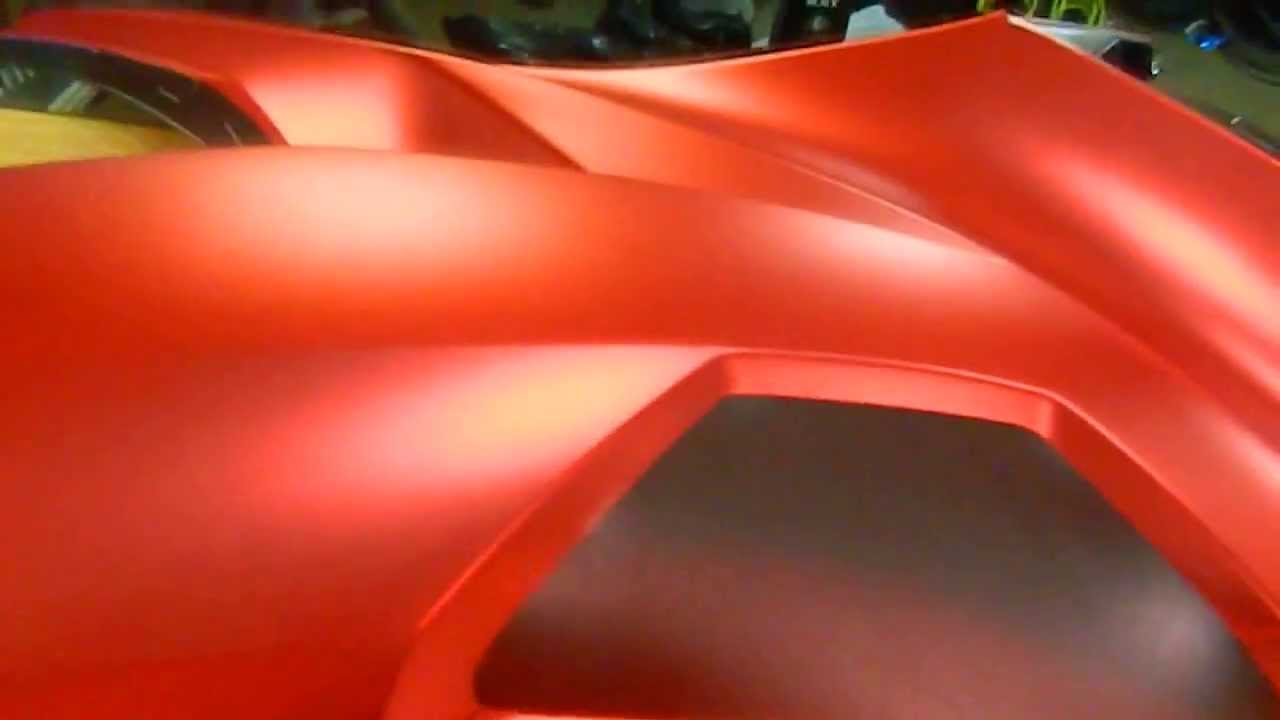 Обтяжка мотоцикла в матовый хром - YouTube