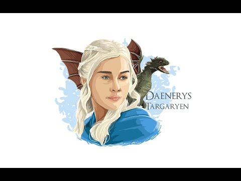 vector-tutorial-:-daenerys-targaryen-(game-of-thrones)-illustration
