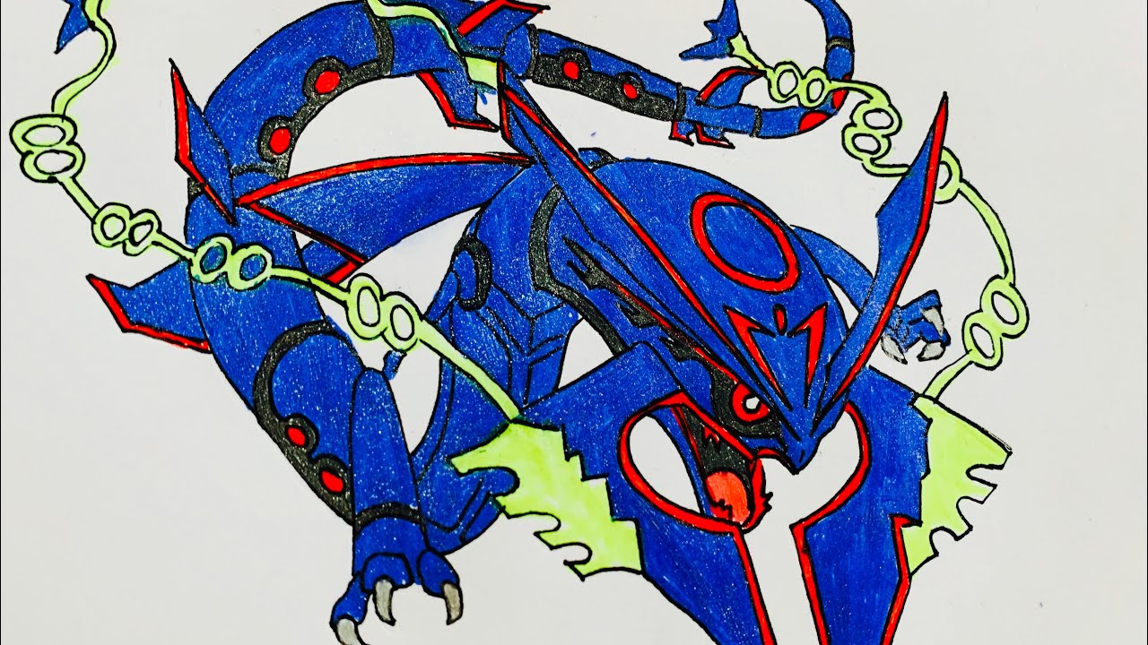 art] My take on Shiny Mega Rayquaza with my favourite colour