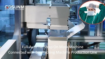 Full Auto Tie Strap On Mask Machine Connected with Box Packing Machine Production Line​