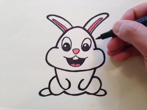 how to draw a cartoon bunny