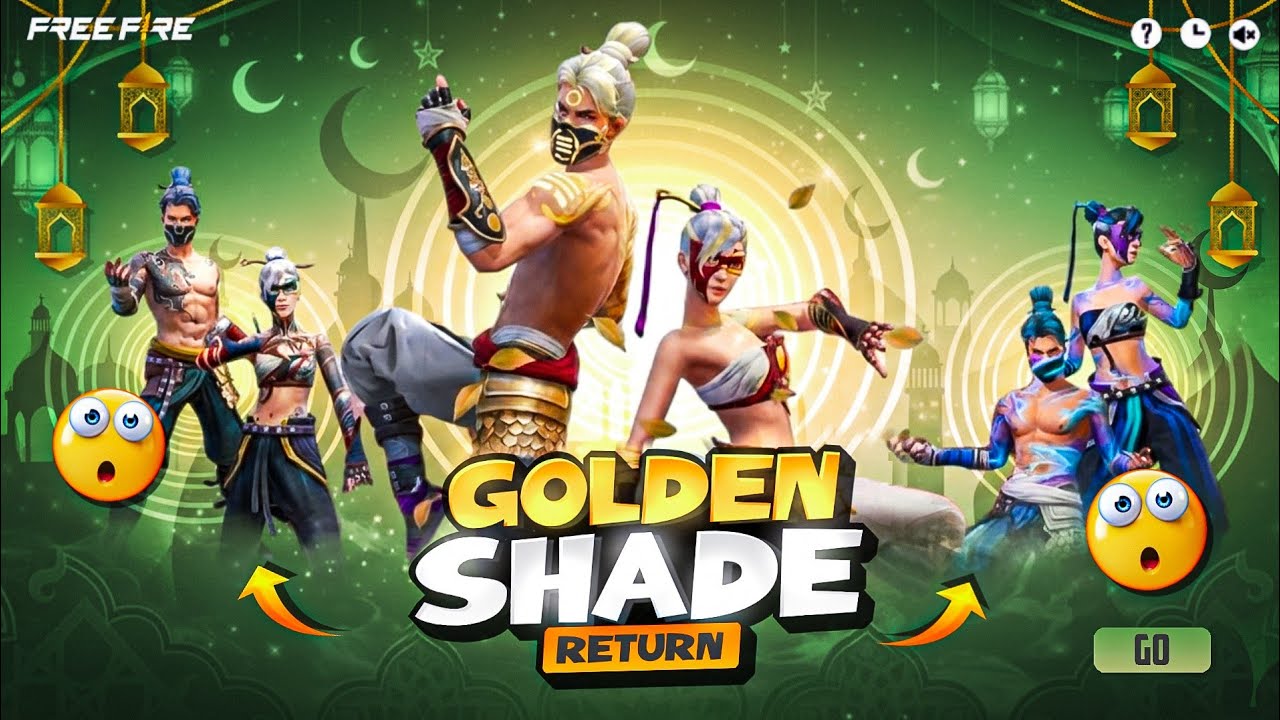 GOLDEN SHADE🤩BUNDLE RETURN💯Date আসছে | FRRE FIRE NEW EVENT | FF NEW EVENT BD SERVER