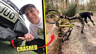 I CRASHED MY F150 RAPTOR AND RIDE INSANELY STEEP MTB TRAILS!