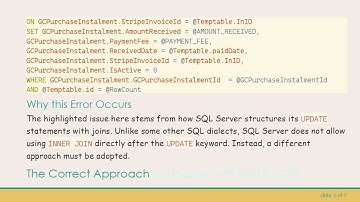 Fixing Incorrect Syntax Near the Keyword 