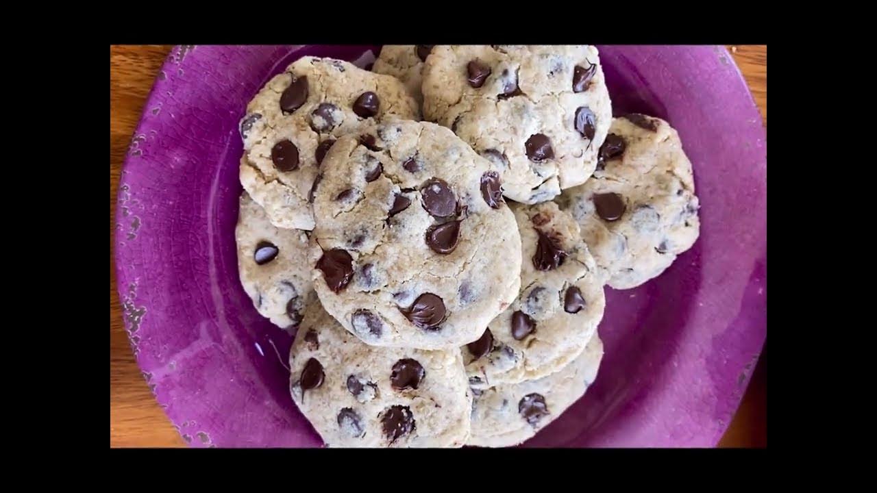 How To Make Chewy Tahini Chocolate Chip Cookies! YouTube