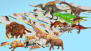 Animal vs. Dinosaurs Speed Race Run Zigzag Down Course! from Outside Animal Revolt Battle Simulator screenshot 4