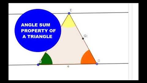 Angle sum property of a triangle| Fun Activity| GeoGebra