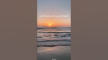 فأوحينا إلى موسى أن اضرب بعصاك البحر فانفلق فكان كل فرق كالطود العظيم..تلاوة بصوت القارئ اسلام صبحي