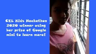 CEL Kids Hackathon winner using Google mini to learn more! screenshot 4