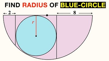 Find Radius of the Blue Shaded Circle Inside the SemiCircle | Important Geometry Skills Explained