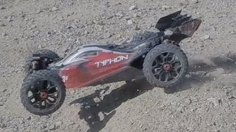 Arrma Typhon 3s Buggy bashing, jumping and speed runs on 2s