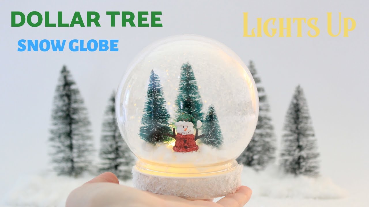 *DIY* SNOW GLOBE || LIGHTS UP || DIY $1 CHRISTMAS WINTER CRAFT