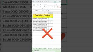 Text Before function in Excel! #excel #exceltips #exceltutorial #shortfeed #shorts