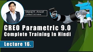 How To Use Offset, Thicken, and Palette Tools In Creo Parametric | CREO Complete Training In Hindi.