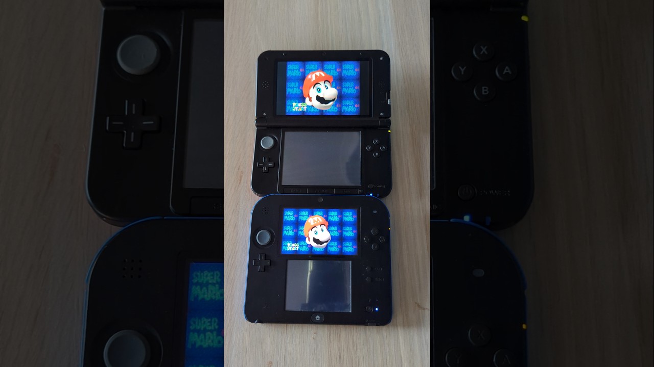 Super Mario 64- Nintendo 3DS XL vs 2DS Speed Comparison