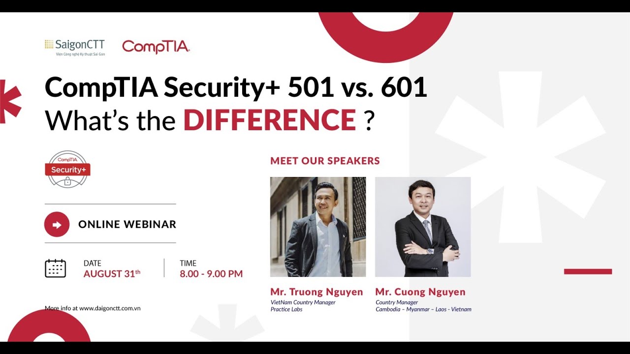 WEBINAR COMPTIA SECURITY+ 501 VS  601  WHAT’S THE DIFFERENCE