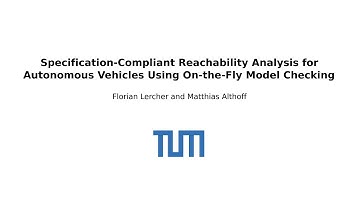 [CommonRoad] Specification-Compliant Reachability Analysis Using On-the-Fly Model Checking