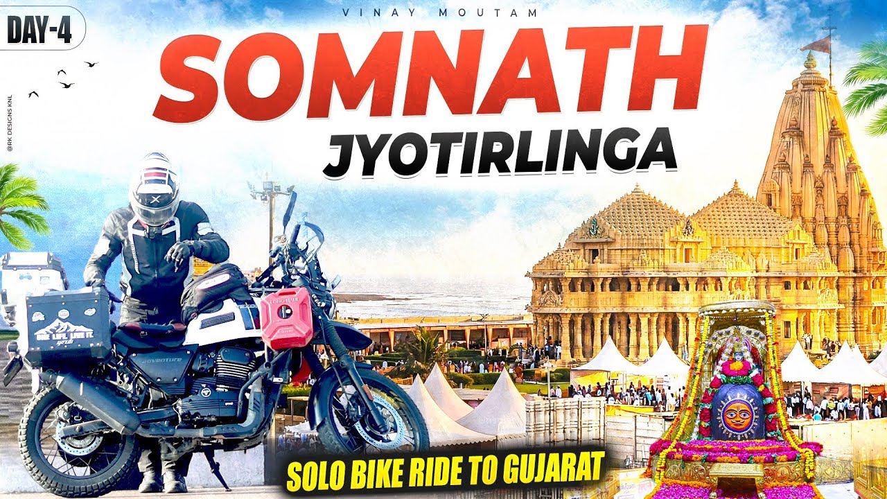 HYDERABAD TO GUJARAT SOLO BIKE RIDE | DAY 4 | SOMANATHA JYOTHIRLINGA | TELUGU MOTOVLOGS