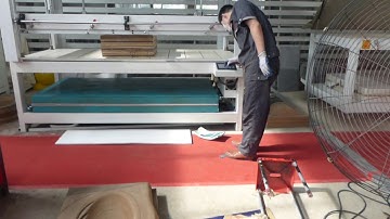 corian, solid surface basin, bowl thermoforming machine