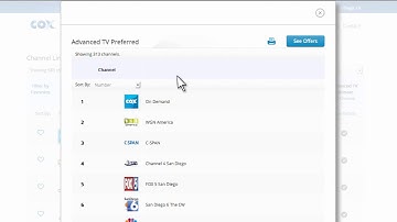 Cox Advanced TV - How To Use the Cox Channel Line Up Guide
