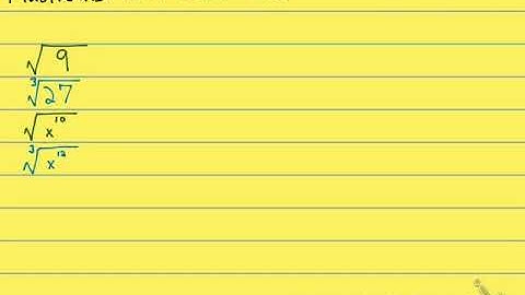 10.1 Quick Lecture - Radicals with INDEX greater than 2